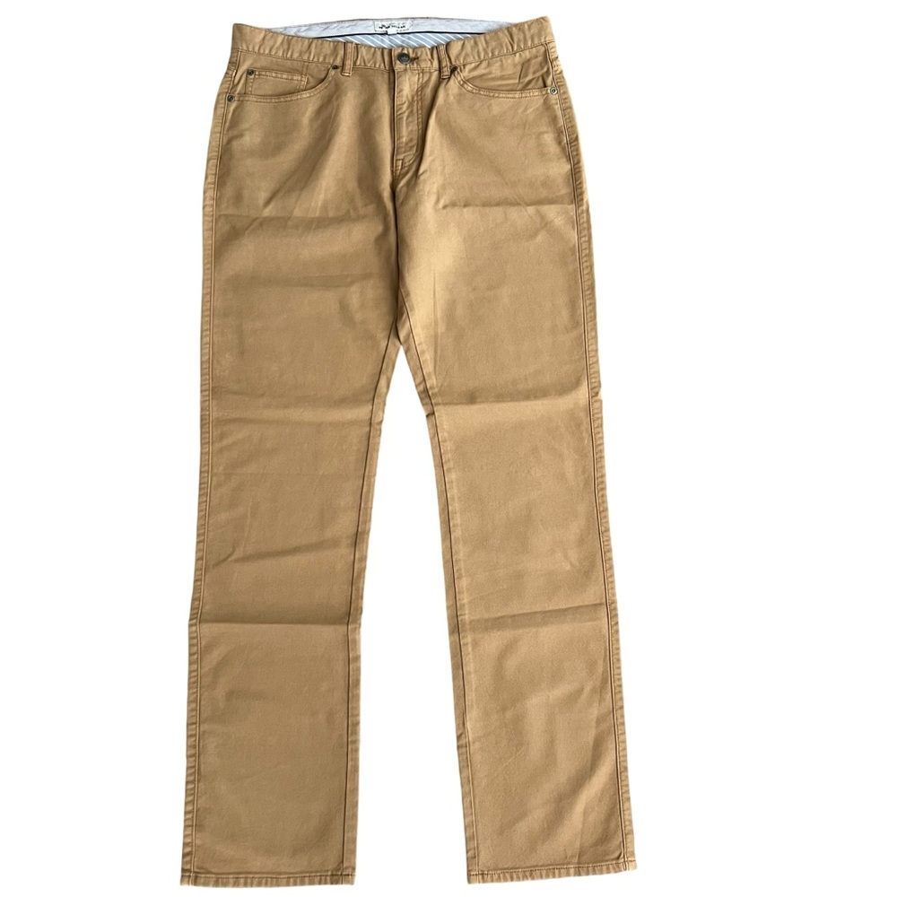 Peter Millar Cotton Chino Pants Men's 35x32 Beige Five Pocket